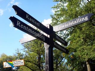 Houten richtingsborden, routeborden